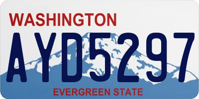 WA license plate AYD5297