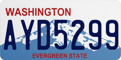 WA license plate AYD5299