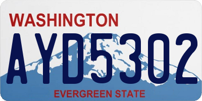WA license plate AYD5302
