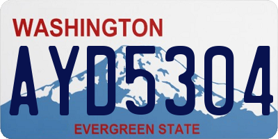 WA license plate AYD5304