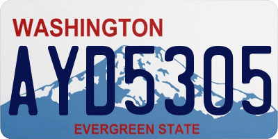 WA license plate AYD5305