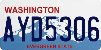WA license plate AYD5306