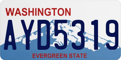 WA license plate AYD5319