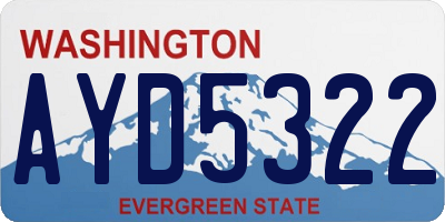 WA license plate AYD5322