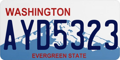 WA license plate AYD5323