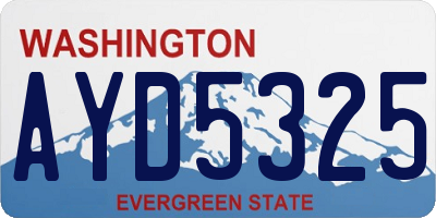 WA license plate AYD5325