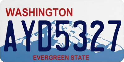 WA license plate AYD5327