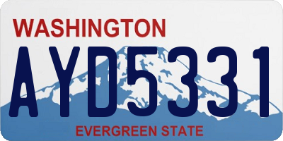 WA license plate AYD5331