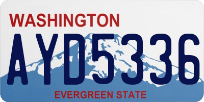 WA license plate AYD5336