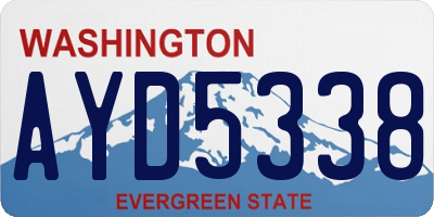 WA license plate AYD5338