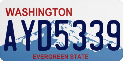 WA license plate AYD5339