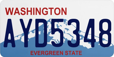WA license plate AYD5348