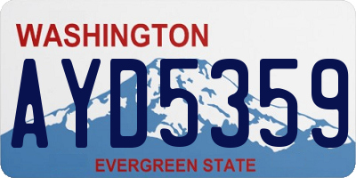 WA license plate AYD5359