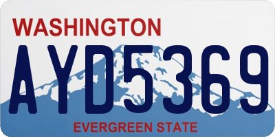 WA license plate AYD5369