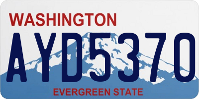WA license plate AYD5370