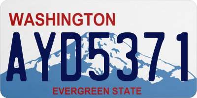 WA license plate AYD5371