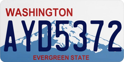 WA license plate AYD5372