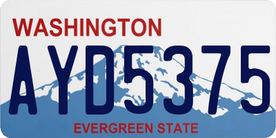 WA license plate AYD5375