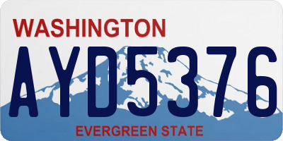WA license plate AYD5376