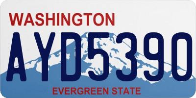 WA license plate AYD5390