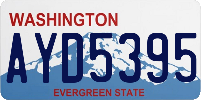 WA license plate AYD5395