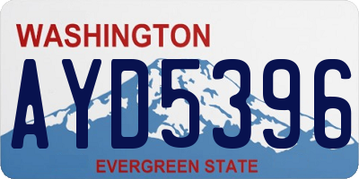 WA license plate AYD5396