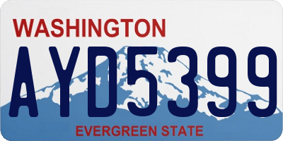 WA license plate AYD5399