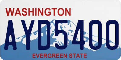WA license plate AYD5400