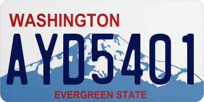 WA license plate AYD5401