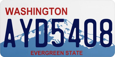 WA license plate AYD5408