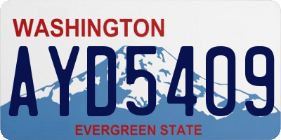 WA license plate AYD5409
