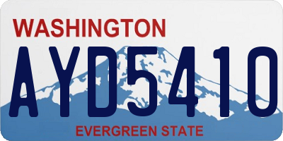 WA license plate AYD5410