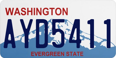 WA license plate AYD5411