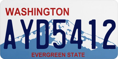 WA license plate AYD5412