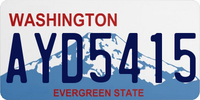 WA license plate AYD5415
