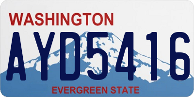 WA license plate AYD5416