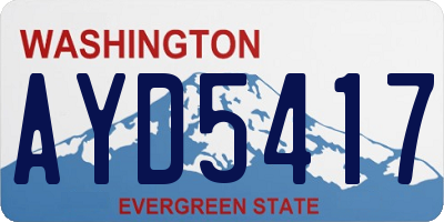 WA license plate AYD5417