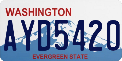 WA license plate AYD5420