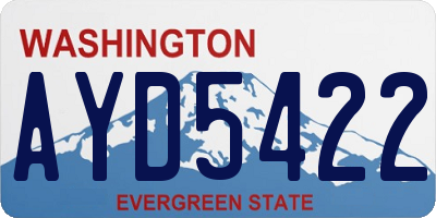 WA license plate AYD5422
