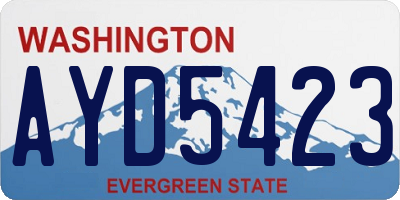 WA license plate AYD5423