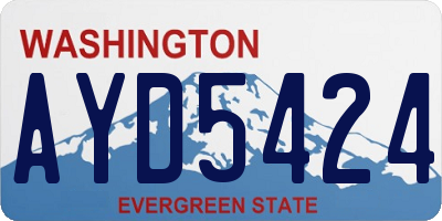 WA license plate AYD5424
