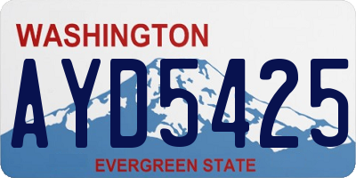 WA license plate AYD5425
