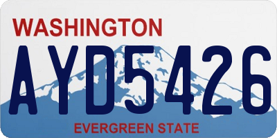 WA license plate AYD5426
