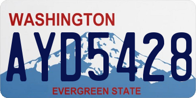WA license plate AYD5428