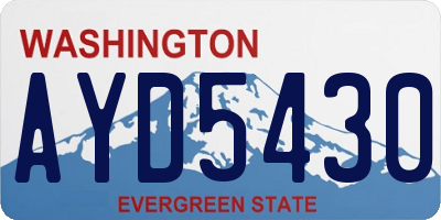WA license plate AYD5430
