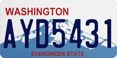WA license plate AYD5431
