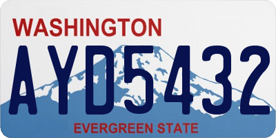 WA license plate AYD5432