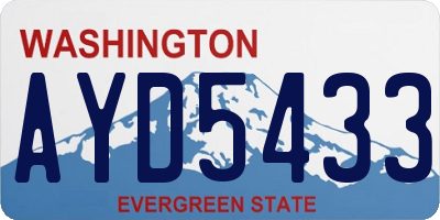 WA license plate AYD5433