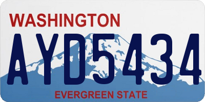 WA license plate AYD5434