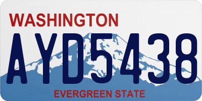 WA license plate AYD5438